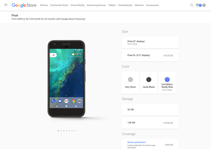 Screenshot of Google