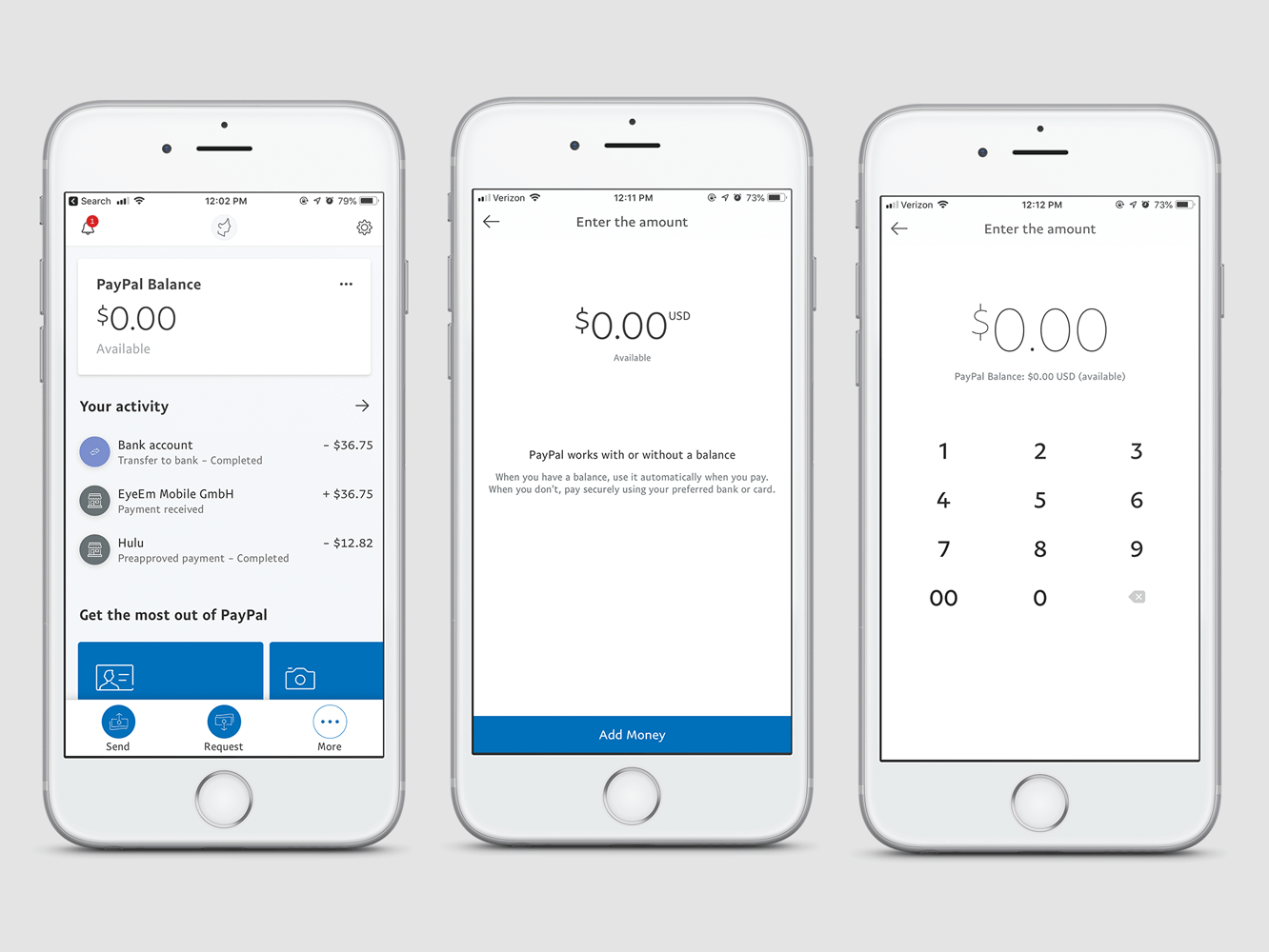 Screenshot of Paypal