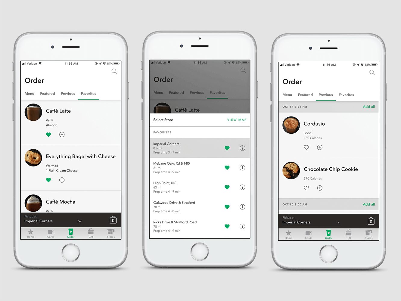 Screenshot of Starbucks App