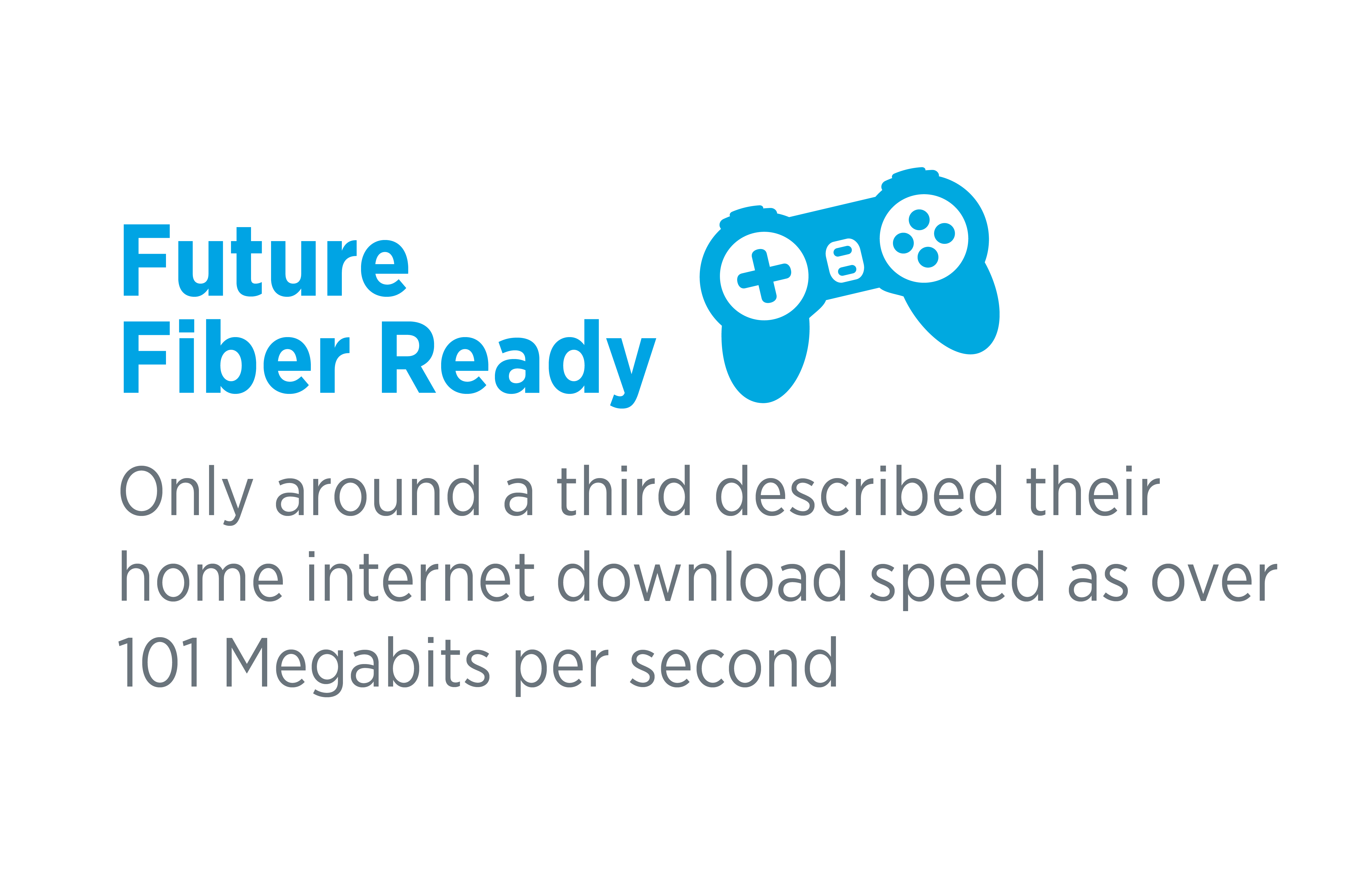 only around a third described their home internet download speeds as over 101 Megabits per second